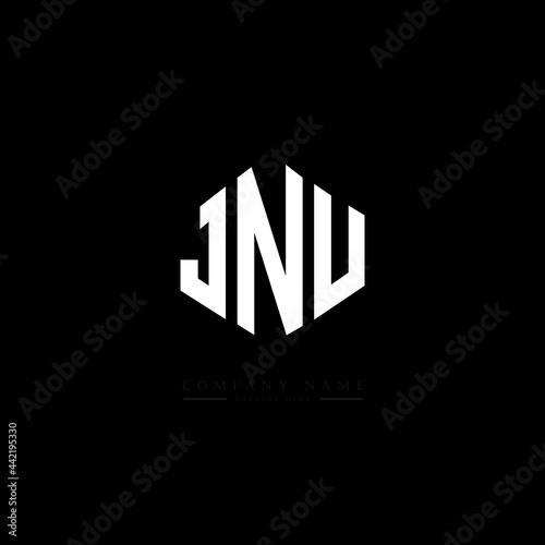 Free Download JNU letter logo design with polygon shape. JNU polygon logo monogram. JNU cube logo design. JNU hexagon vector logo template white and black colors. JNU monogram, JNU business and real estate logo.  - GFXLoad