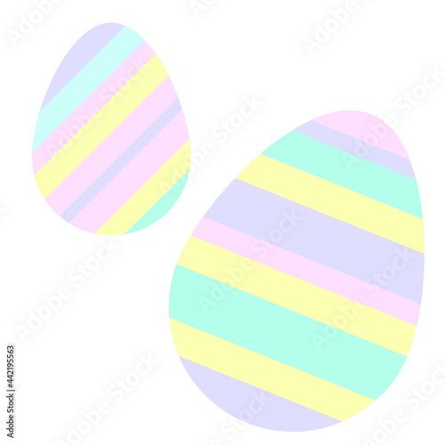 Happy Easter eggs with ornament. Black and white Happy Easter vector illustration. Boho Easter concept design in pastel, flat vector illustrations