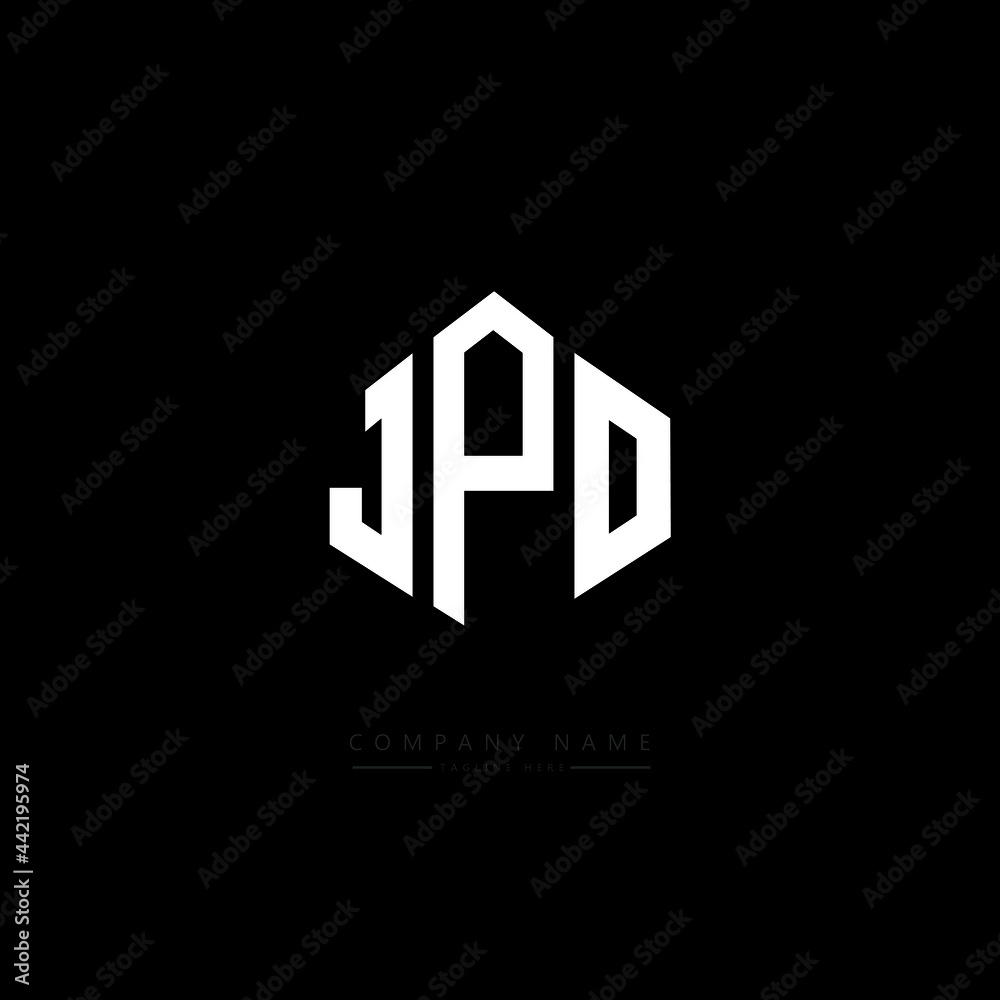 JPO letter logo design with polygon shape. JPO polygon logo monogram. JPO cube logo design. JPO hexagon vector logo template white and black colors. JPO monogram, JPO business and real estate logo. 