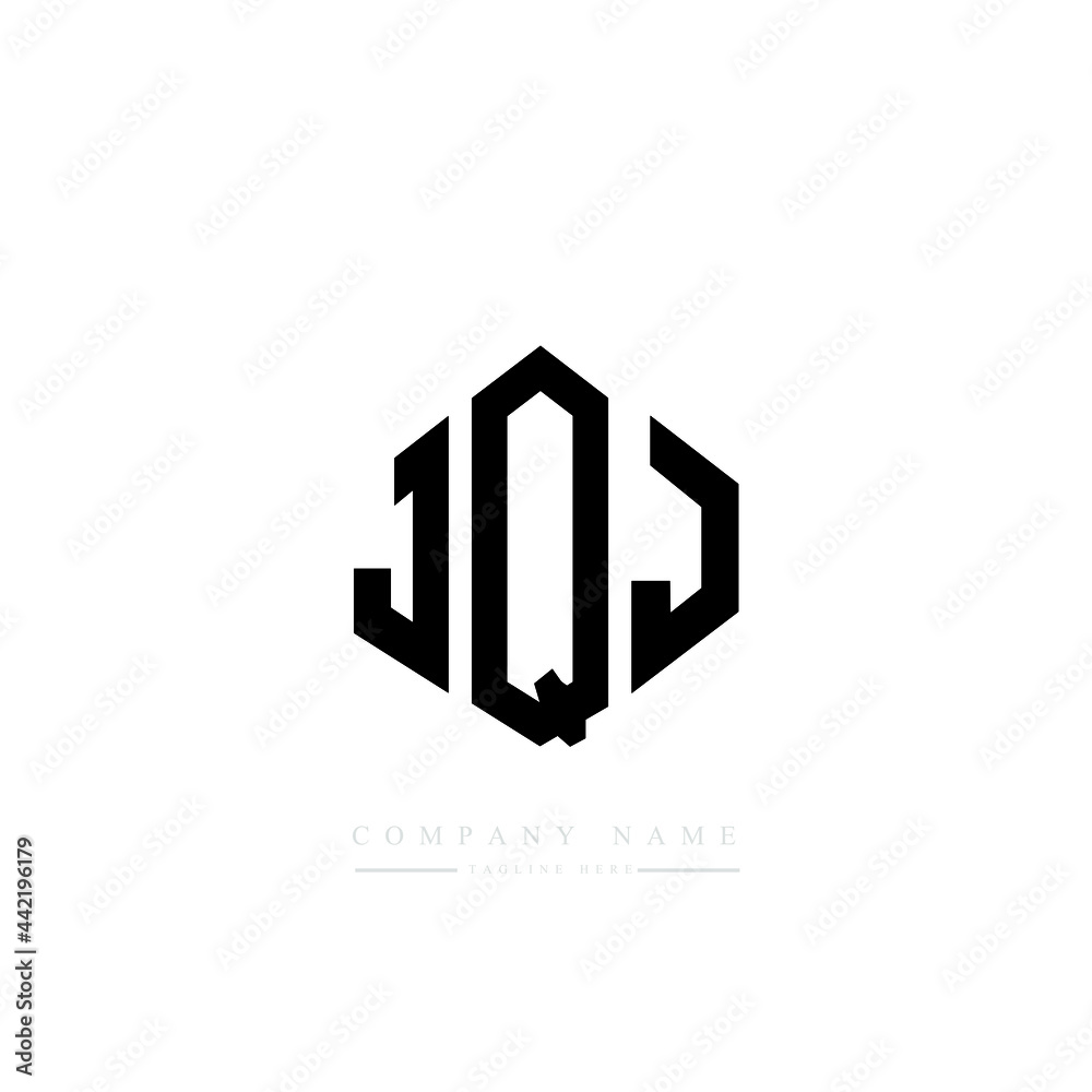 JQJ letter logo design with polygon shape. JQJ polygon logo monogram. JQJ cube logo design. JQJ hexagon vector logo template white and black colors. JQJ monogram, JQJ business and real estate logo. 