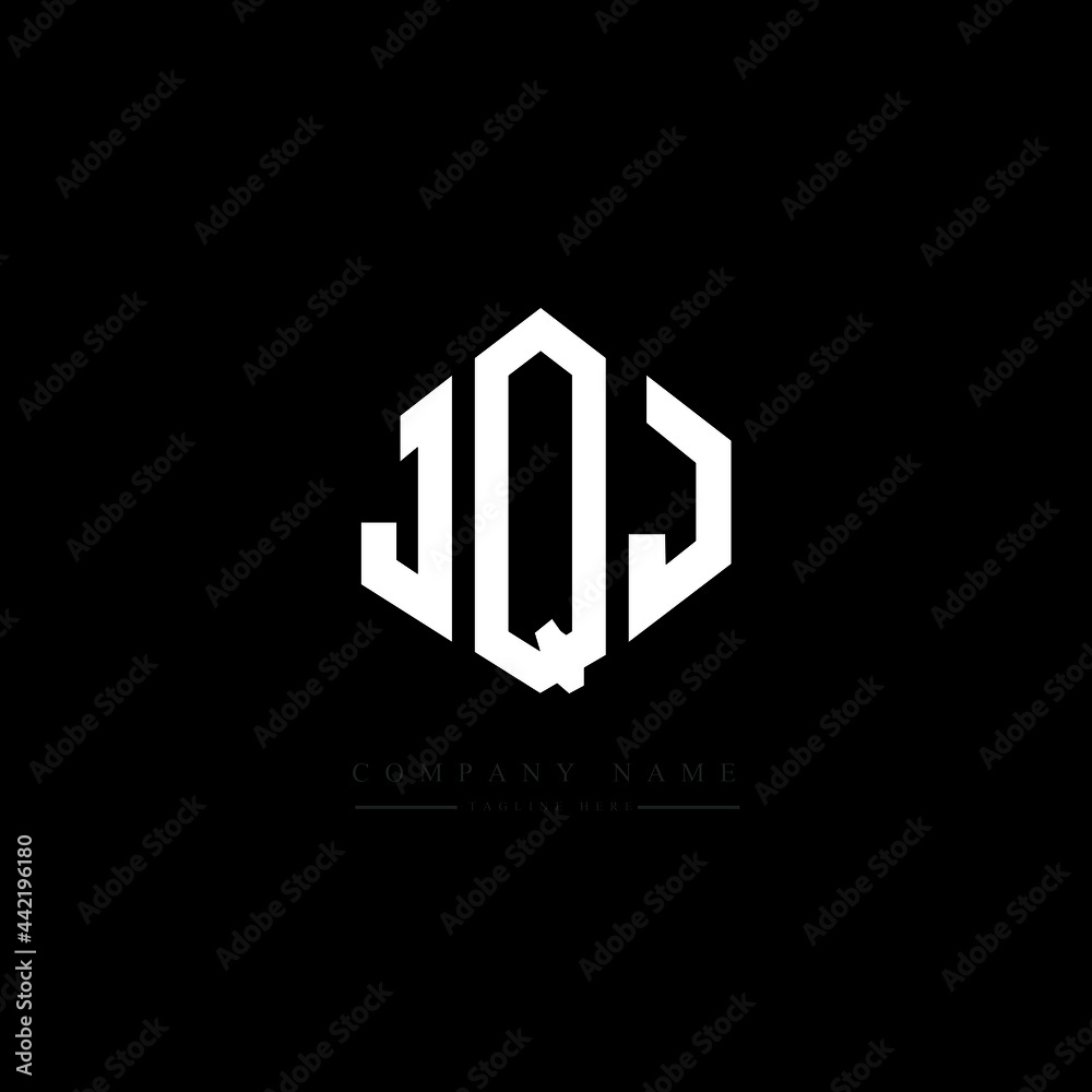 JQJ letter logo design with polygon shape. JQJ polygon logo monogram. JQJ cube logo design. JQJ hexagon vector logo template white and black colors. JQJ monogram, JQJ business and real estate logo. 