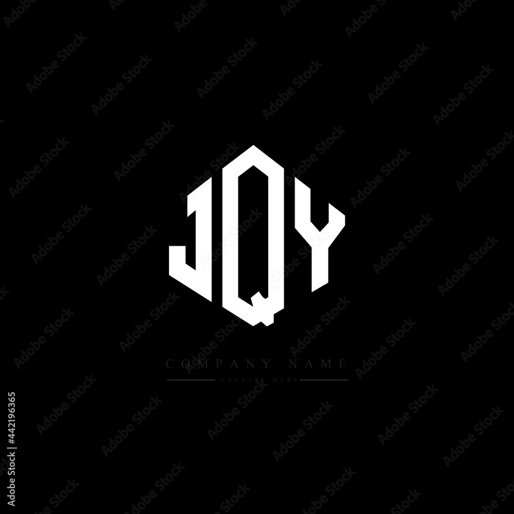 JQY letter logo design with polygon shape. JQY polygon logo monogram. JQY cube logo design. JQY hexagon vector logo template white and black colors. JQY monogram, JQY business and real estate logo. 