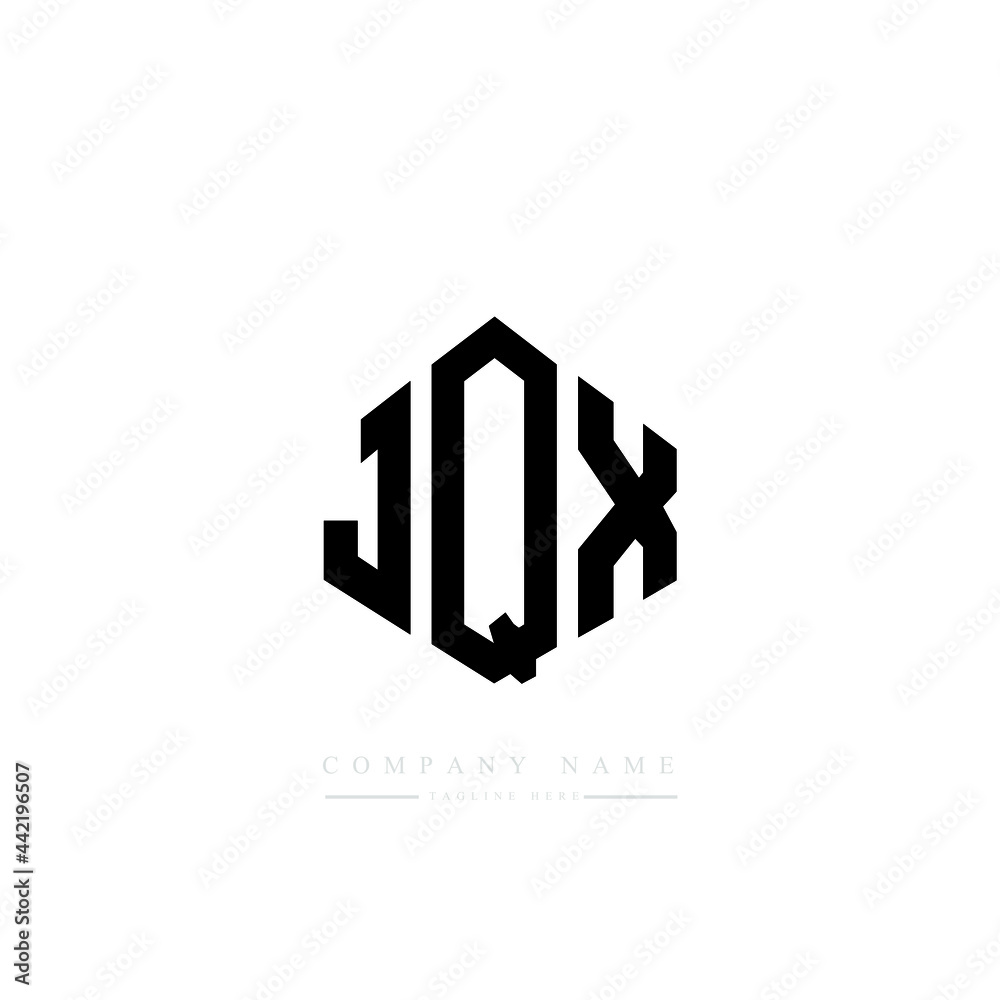 JQX letter logo design with polygon shape. JQX polygon logo monogram. JQX cube logo design. JQX hexagon vector logo template white and black colors. JQX monogram, JQX business and real estate logo. 