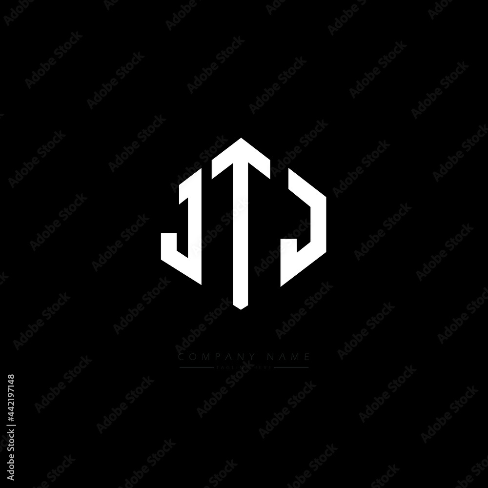 JTJ letter logo design with polygon shape. JTJ polygon logo monogram. JTJ cube logo design. JTJ hexagon vector logo template white and black colors. JTJ monogram, JTJ business and real estate logo. 
