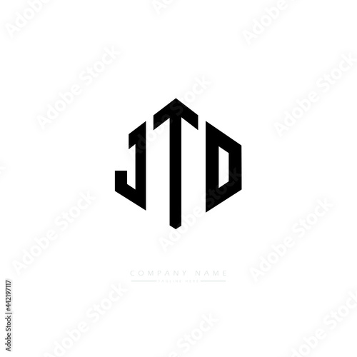 JTO letter logo design with polygon shape. JTO polygon logo monogram. JTO cube logo design. JTO hexagon vector logo template white and black colors. JTO monogram, JTO business and real estate logo. 