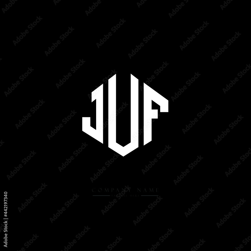 JUF letter logo design with polygon shape. JUF polygon logo monogram. JUF cube logo design. JUF hexagon vector logo template white and black colors. JUF monogram, JUF business and real estate logo. JUF letter logo design with polygon shape. JUF polygon logo monogram. JUF cube logo design. JUF hexagon vector logo template white and black colors. JUF monogram, JUF business and real estate logo.