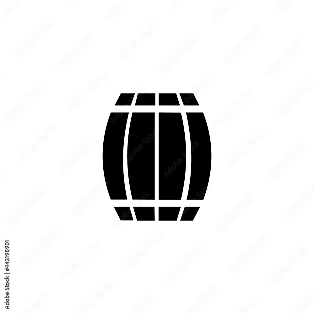 Beer barrel for logo black vector icons Beer barrel for logo black vector icons