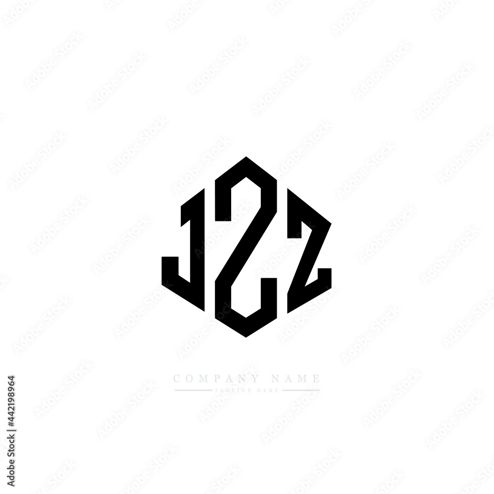 Jzz Letter Logo Design With Polygon Shape Jzz Polygon Logo Monogram