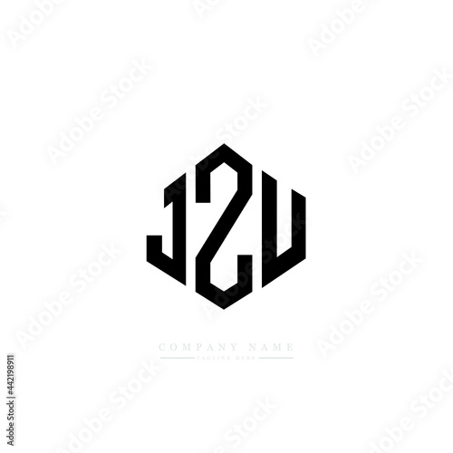 JZU letter logo design with polygon shape. JZU polygon logo monogram. JZU cube logo design. JZU hexagon vector logo template white and black colors. JZU monogram, JZU business and real estate logo.  © mamun25g