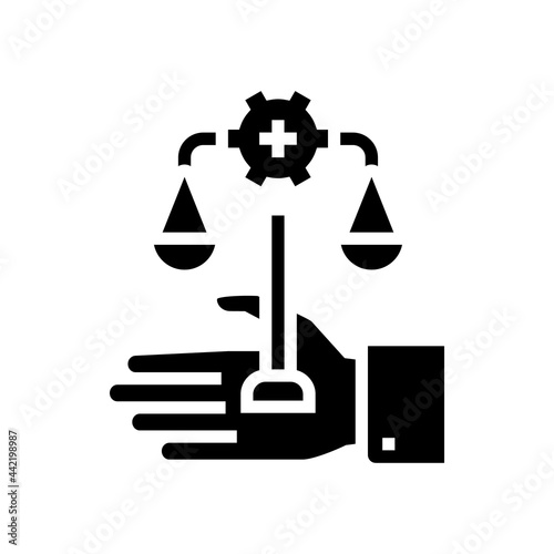 assistance in compliance with regulatory requirements glyph icon vector. assistance in compliance with regulatory requirements sign. isolated contour symbol black illustration