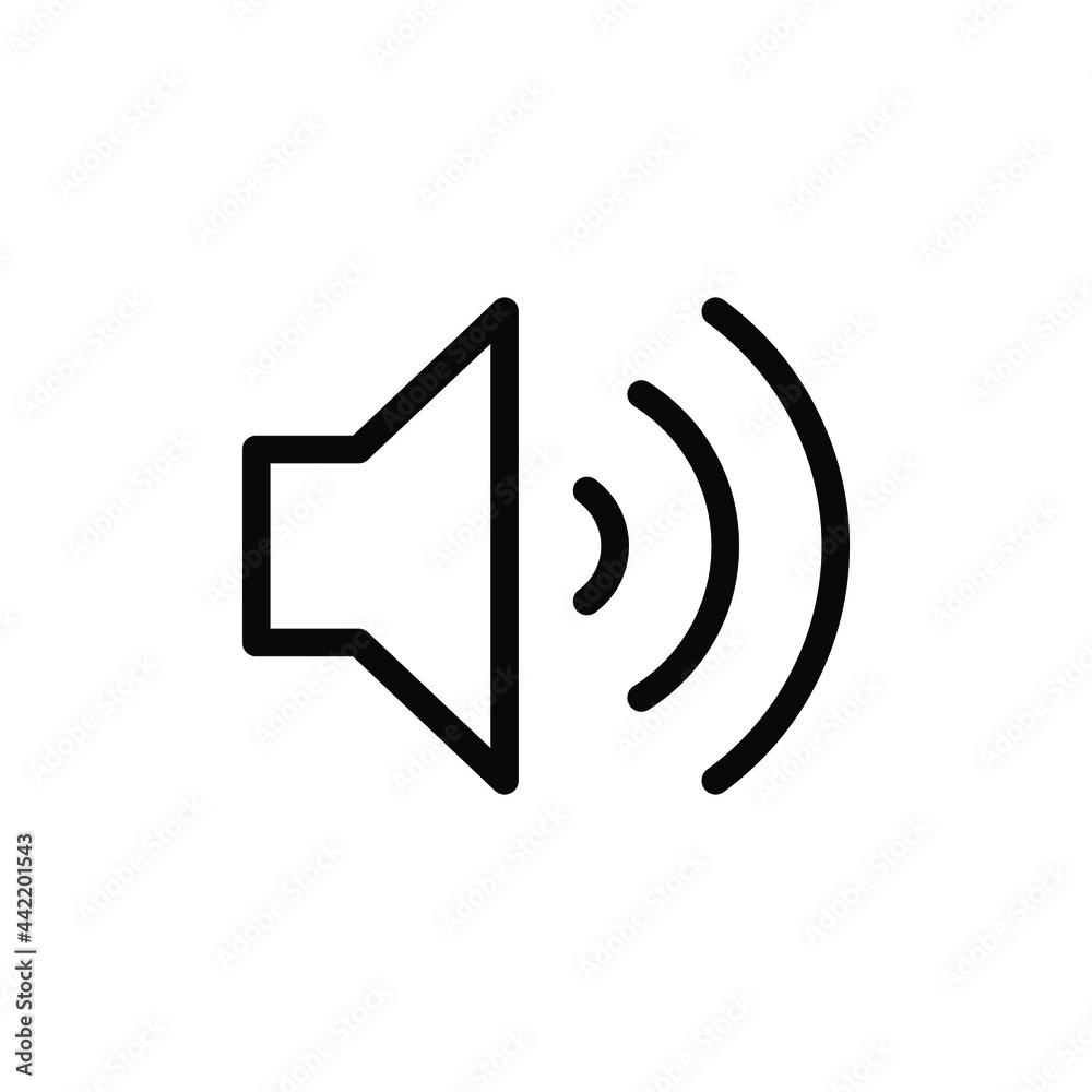 Volume icon vector isolated on white background. PNG and EPS vector. Volume icon vector isolated on white background. PNG and EPS vector.