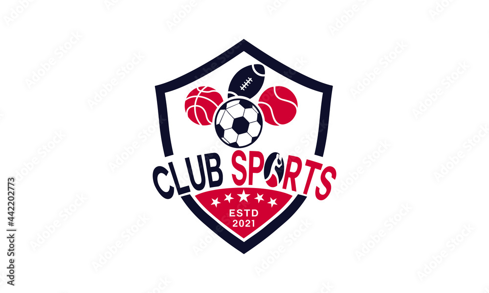 Soccer Football Badge Logo Design Templates Sports Team Identity Vector
