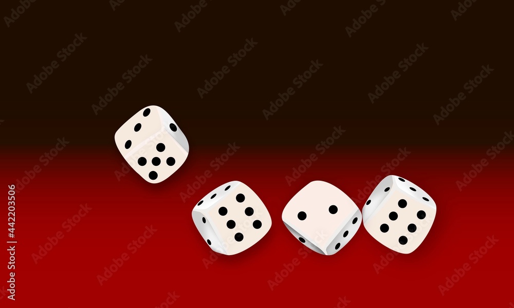 dice are playing. games of chance. Gambling. cubes for playing on the red table. casino, win, prize, jackpot dice are playing. games of chance. Gambling. cubes for playing on the red table. casino, win, prize, jackpot