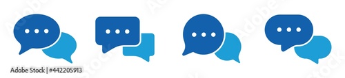 chat message icon set, Chat speech bubble, Social media message. Vector illustration