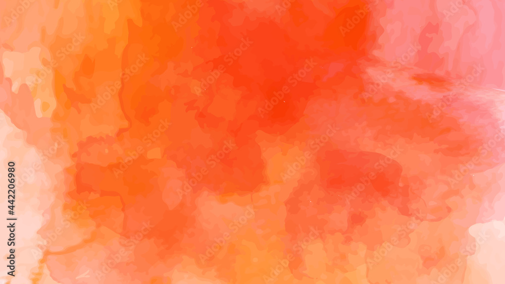 Watercolor background vectors.Background watercolor texture.Orange watercolor background.Orange abstract watercolor background with a liquid splatter. Watercolor pattern graphics background.