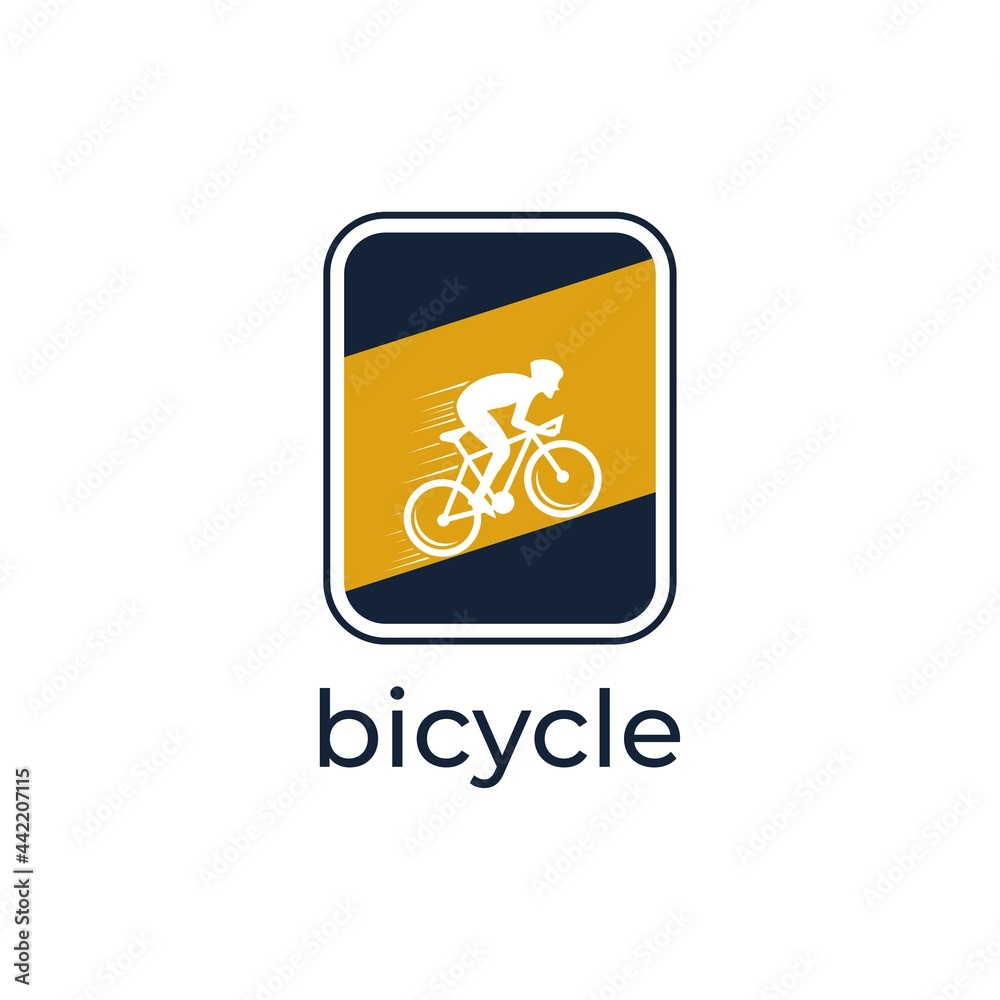 modern simple bicycle logo vector