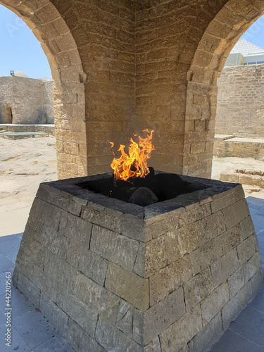 Ateshgah Fire Temple in Surakhany near Baku, Azerbaijan. According to Persian and Indian inscriptions, the temple was used as a Hindu and Zoroastrian place of worship. photo