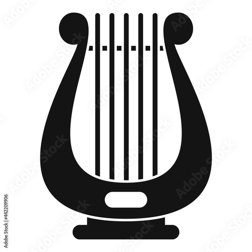 Harp icon simple vector. Irish lyre