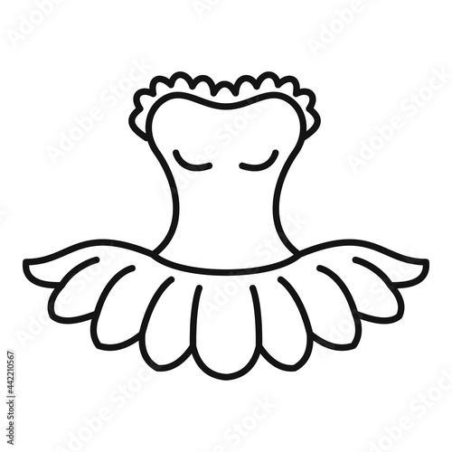 Ballet dress icon outline vector. Ballerina dancer dress