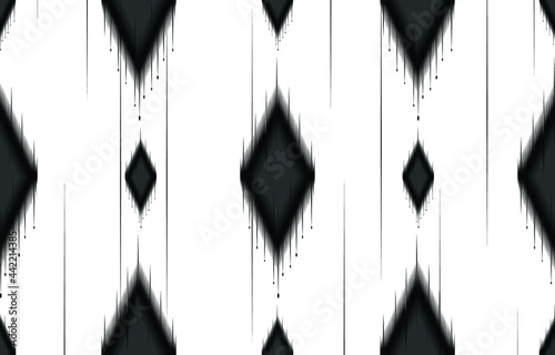 ethnic geometric patterns Black and white design for background carpet wallpaper fabric pattern textile batik seamless embroidery style