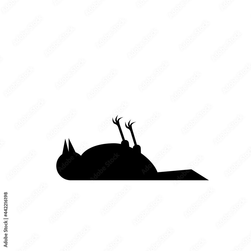 Dead bird icon isolated on white background Stock Vector | Adobe Stock