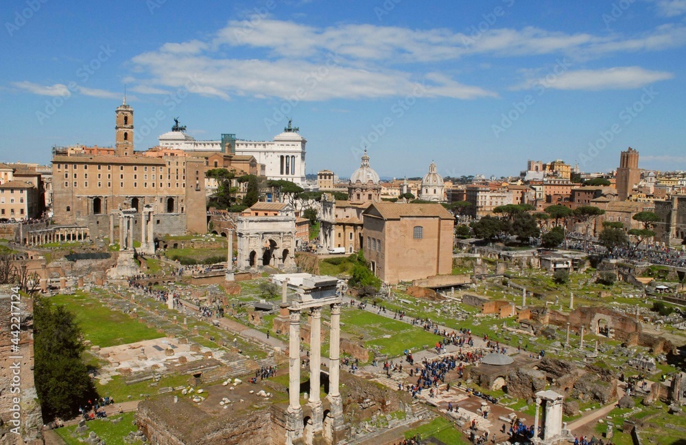 view of the roman forum city, Italy