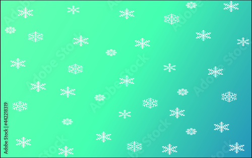 Blue Background with Falling Snow
