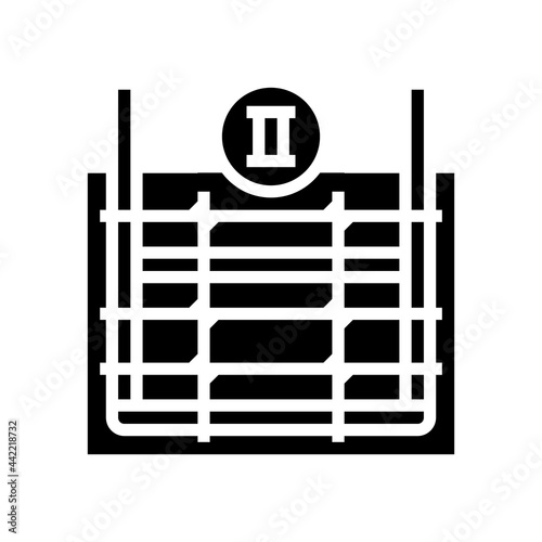 secondary reinforcement glyph icon vector. secondary reinforcement sign. isolated contour symbol black illustration