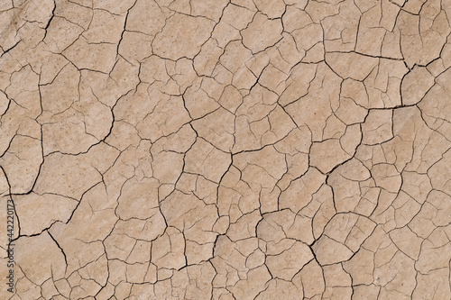 Cracks in dired mud for overlay