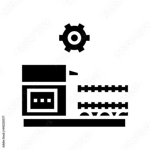 production rebar glyph icon vector. production rebar sign. isolated contour symbol black illustration