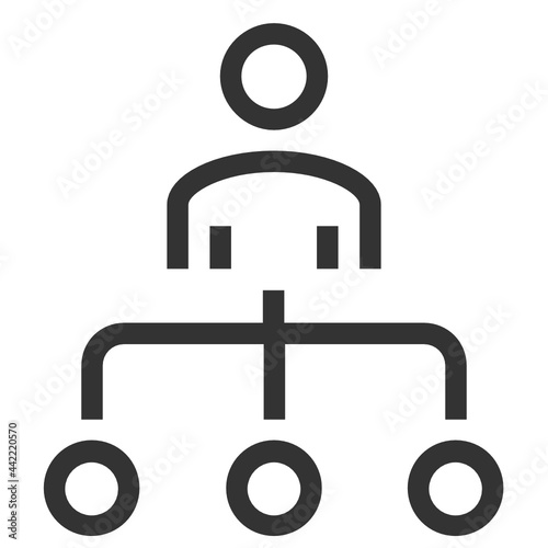 Leadership line icon