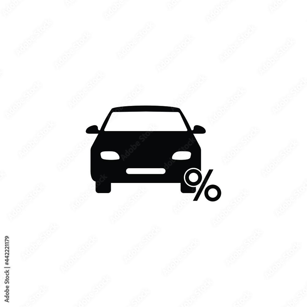 car loan  icon vector. automobile sign 