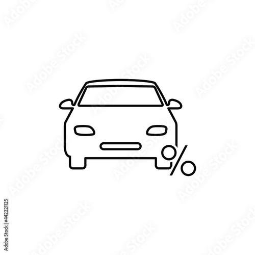 car loan  icon vector. automobile sign 