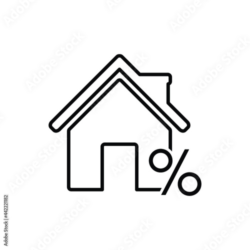 house loan icon. mortgage symbol