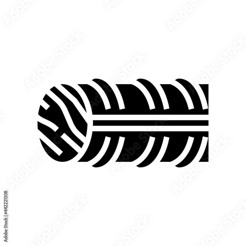 basalt rebar glyph icon vector. basalt rebar sign. isolated contour symbol black illustration