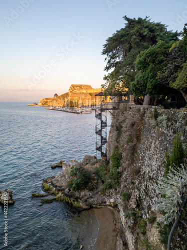 corfu town with old fortress in Greece