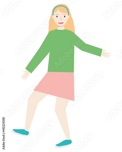 blonde woman smiling