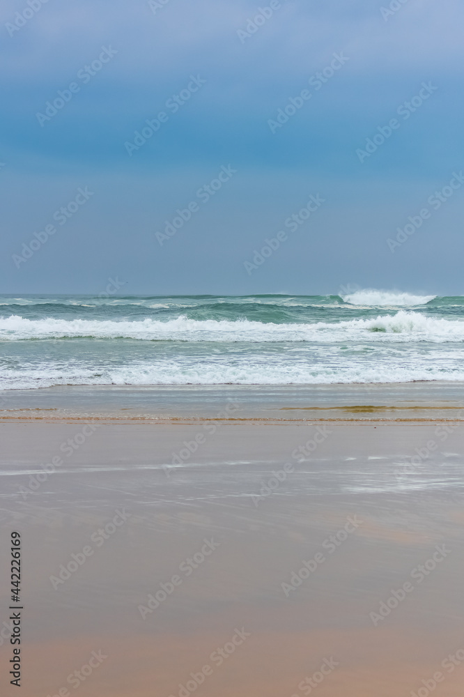 Biscarosse in the Landes, beautiful beach in winter
