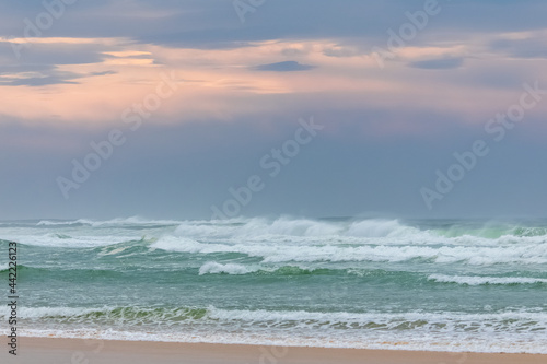 Biscarosse in the Landes  beautiful beach in winter 