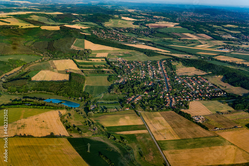 hungarian landscape from above