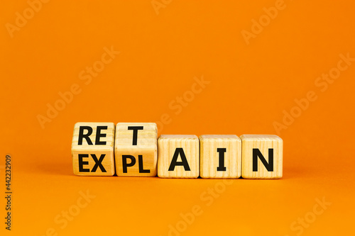 Fotografia Retain or explain symbol
