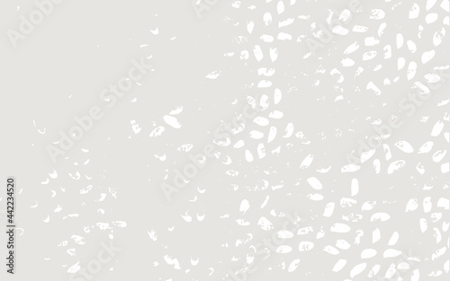 Randomly placed polka dots, hand drawn spots seamless vector pattern. Scattered big and small circles, points in various sizes. Background. Decorative black and white design tiles.