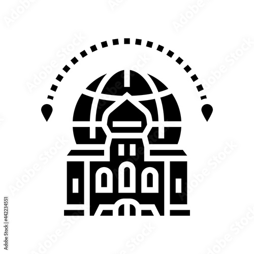 cultural tourism glyph icon vector. cultural tourism sign. isolated contour symbol black illustration