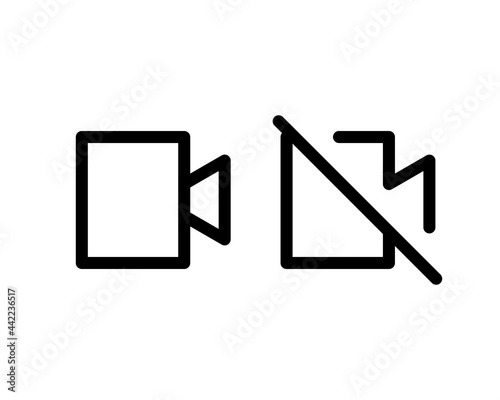 video camera line icon, outline vector logo illustration, linear pictogram isolated on white