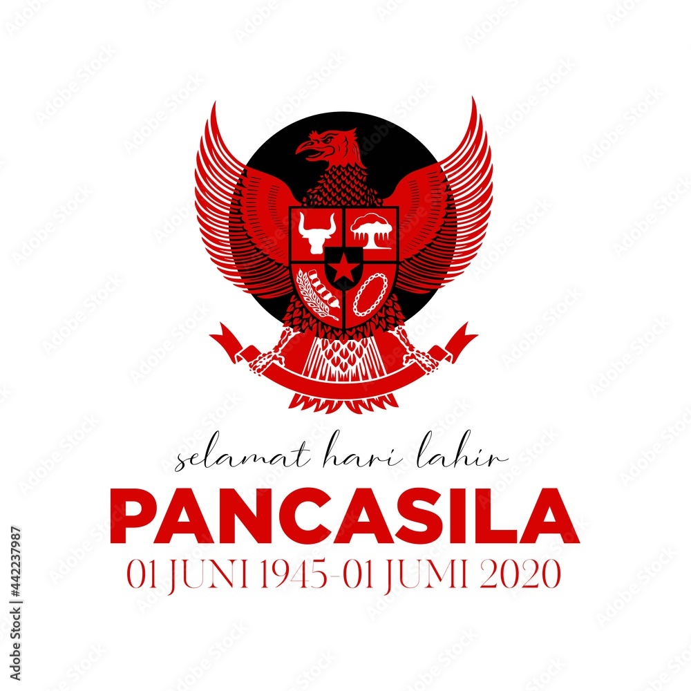 Happy Pancasila day art nice vector Happy Pancasila day art nice vector