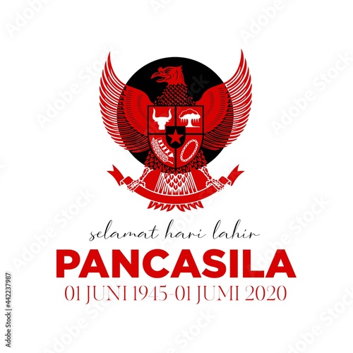 Happy Pancasila day art nice vector photo