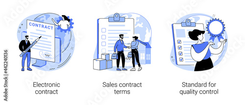 Business agreement abstract concept vector illustrations.