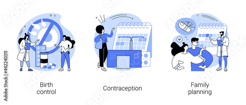 Pregnancy planning abstract concept vector illustrations. © Visual Generation