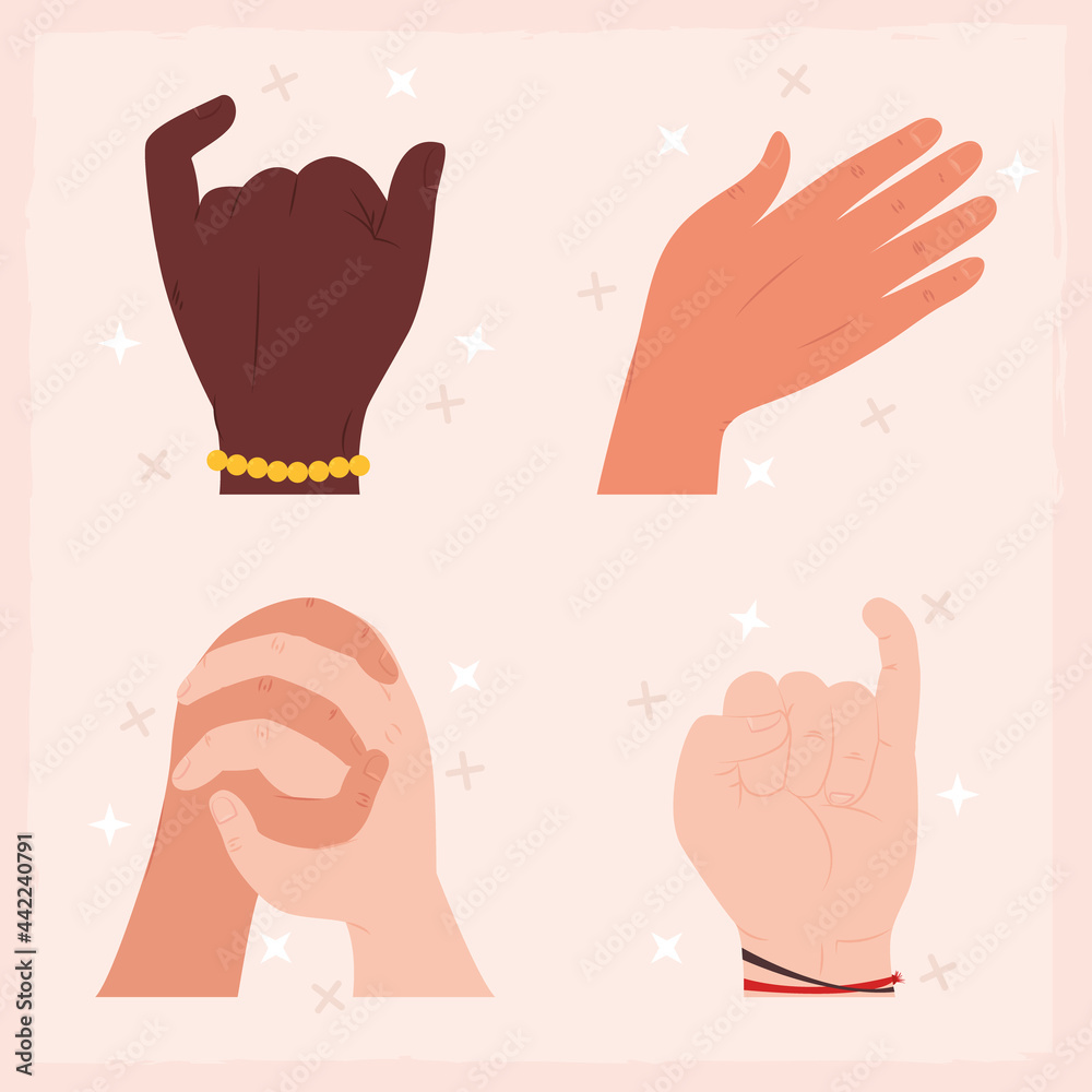 Obraz premium friendship hands gestures