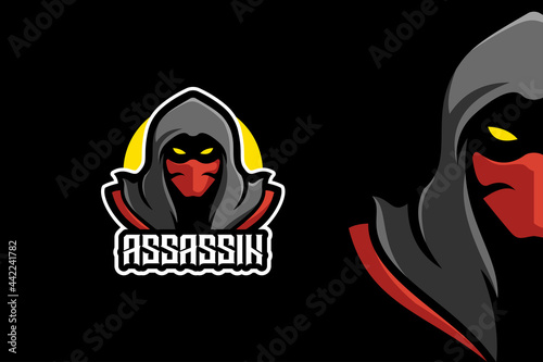 Ninja Assassin Warrior Mascot Character Logo Template